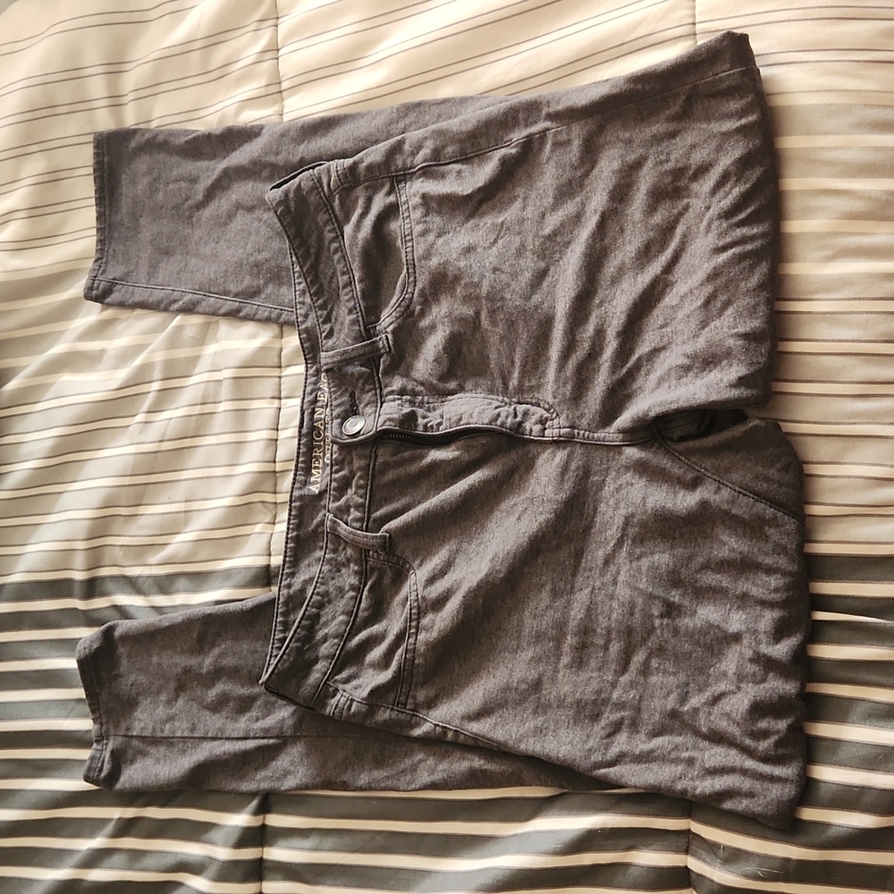 American Eagle Outfitters super stretch high rise jegging 12 Gray grey